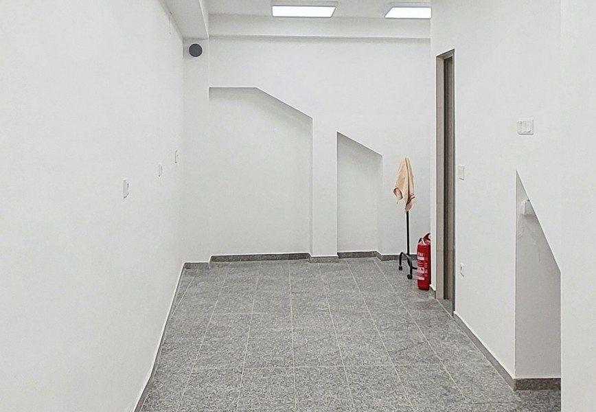 Bright interior with tiled floor