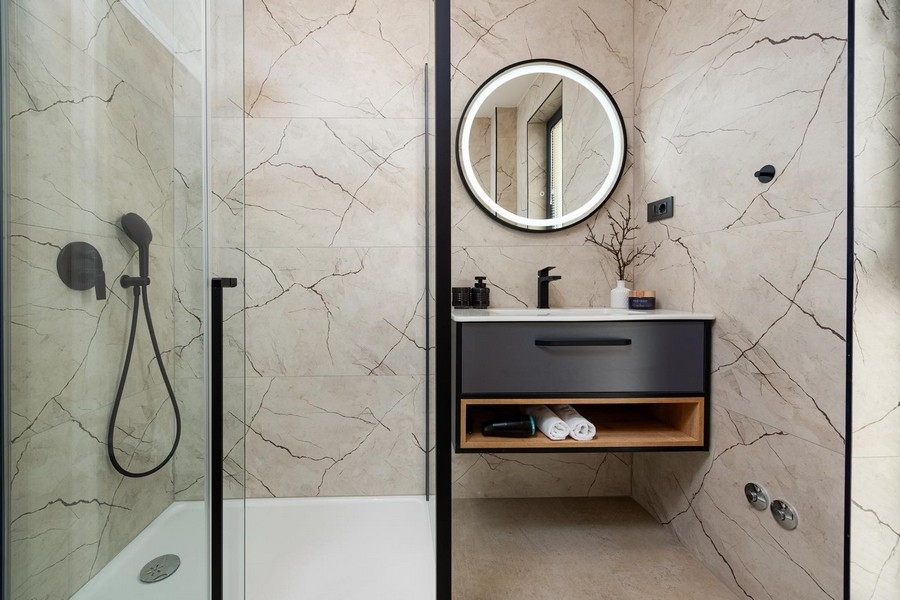 Modern bathroom in a new building