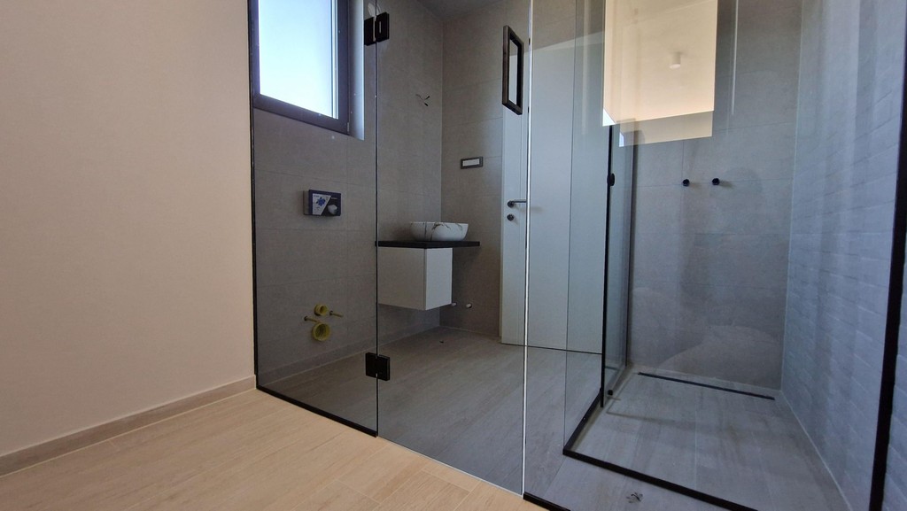 Bathroom with glass shower