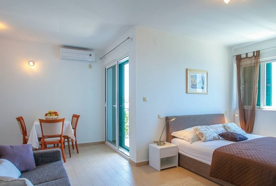 Air-conditioned bedroom.