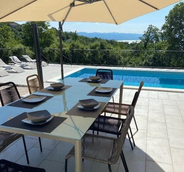 Spacious terrace with panoramic sea views - Property Croatia - Kvarner Bay