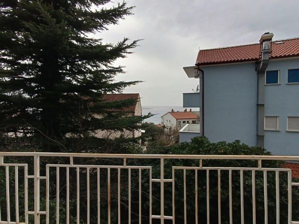 View of the sea from a balcony of an apartment building for sale in Crikvenica, Croatia