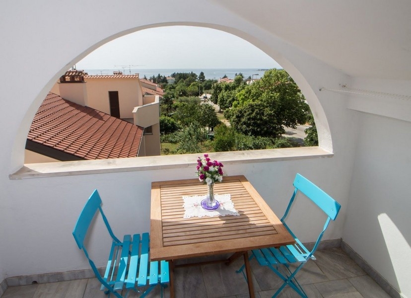 Real estate Croatia, buy house in Porec, panoramic scouting - H3026, balcony with sea view