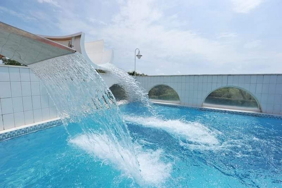 Real estate Croatia, buy a house in Porec, panoramic scouting - H3026, swimming pool with waterfall