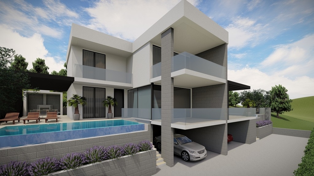 Buy a modern house with pool in Kostrena, Croatia.