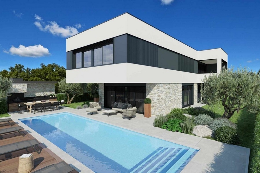 Buy modern luxury villa with pool in Istria - Panorama Scouting H3432.