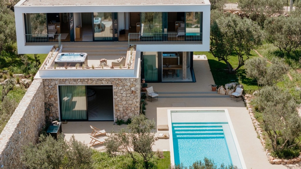 Modern villa with pool for sale on Solta in Croatia.