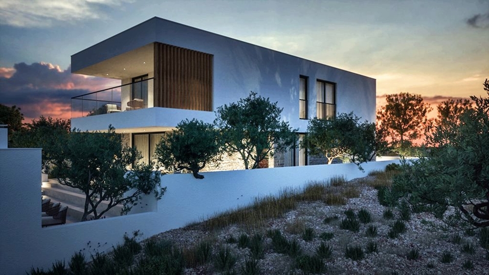 Modern villa near the sea for purchase in Sibenik, Croatia.