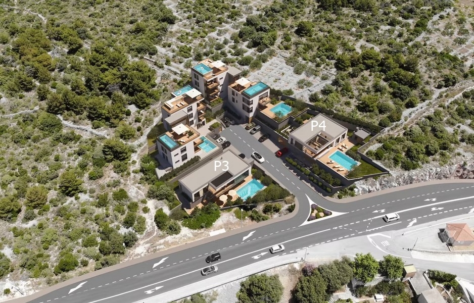 Villas in the luxury area in Primosten for purchase - panorama scouting.