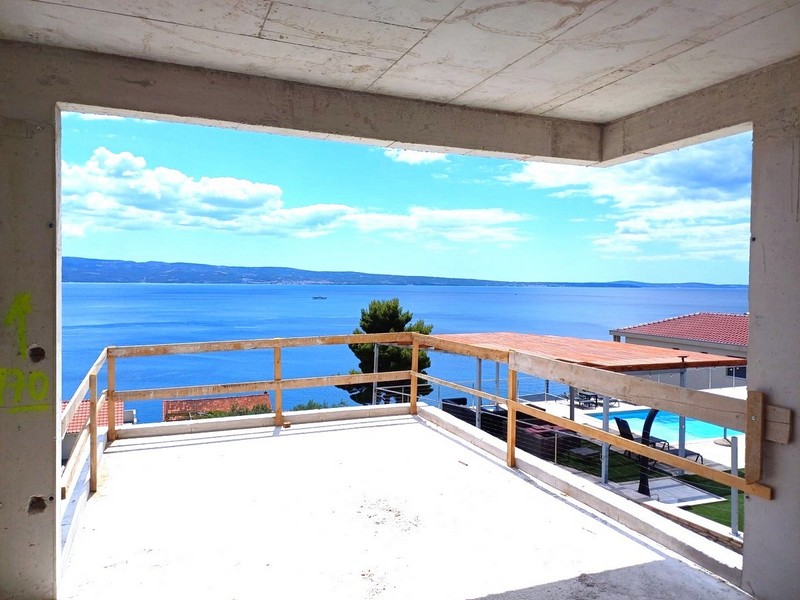 Panorama sea view of the property H3719 in Croatia.