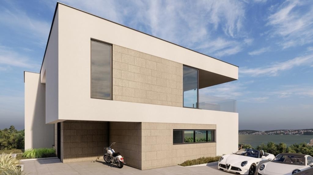 Modern villa with panroama sea views, island of Krk.