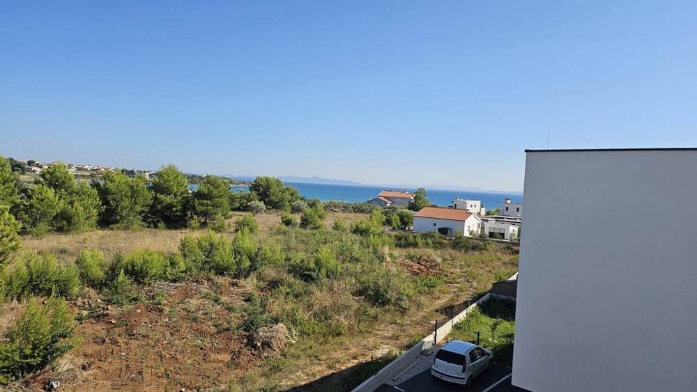 Sea view from the balcony of the new villa H3778 near the beach of Privlaka.
