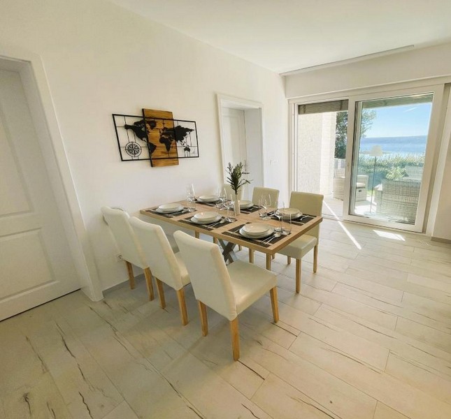 Dining area with sea views
