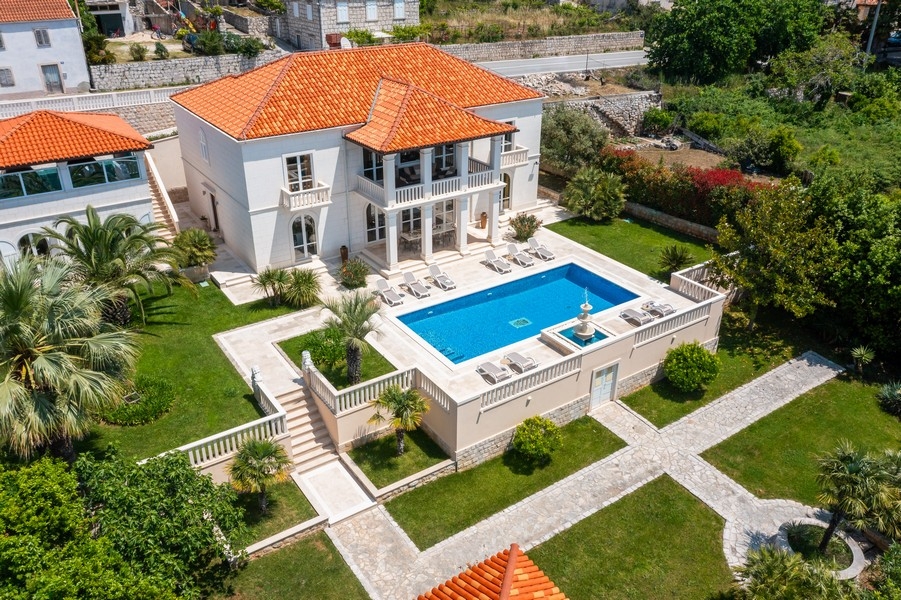 Mediterranean luxury villa for sale near Dubrovnik in Croatia.