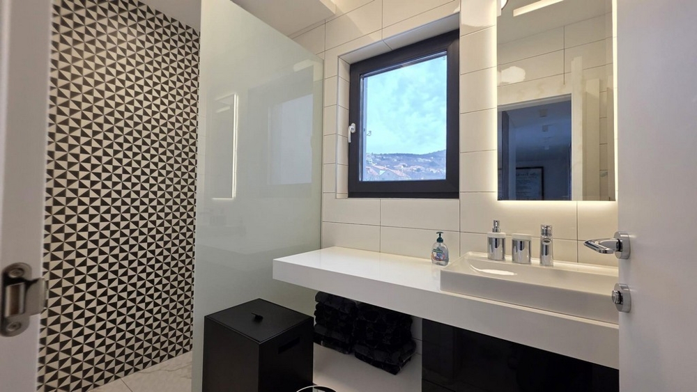 Bathroom with shower and modern equipment