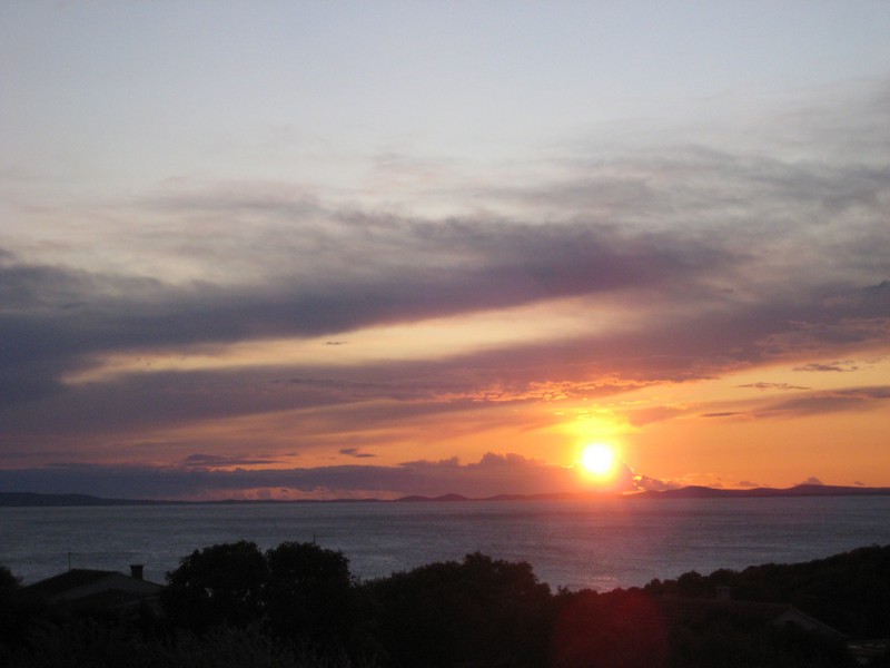 Sunset over the Adriatic Sea on Pag