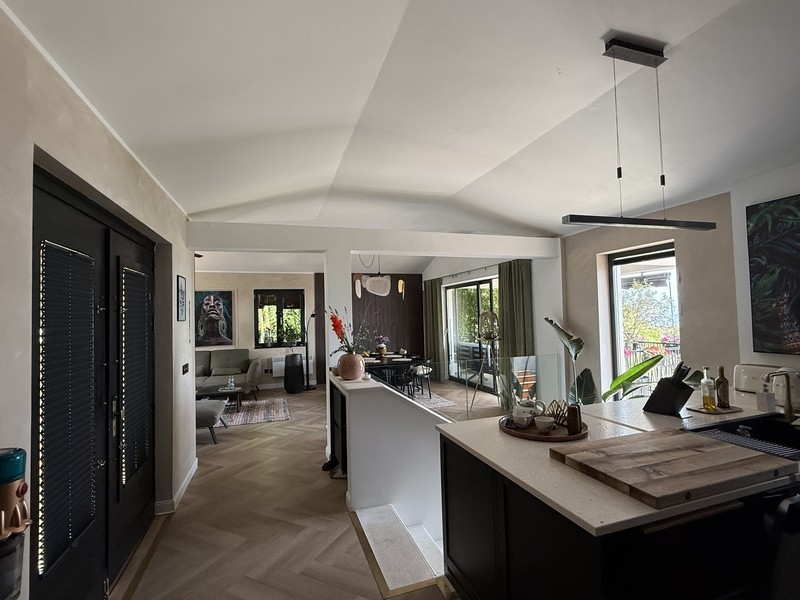 Living and dining area with open space design
