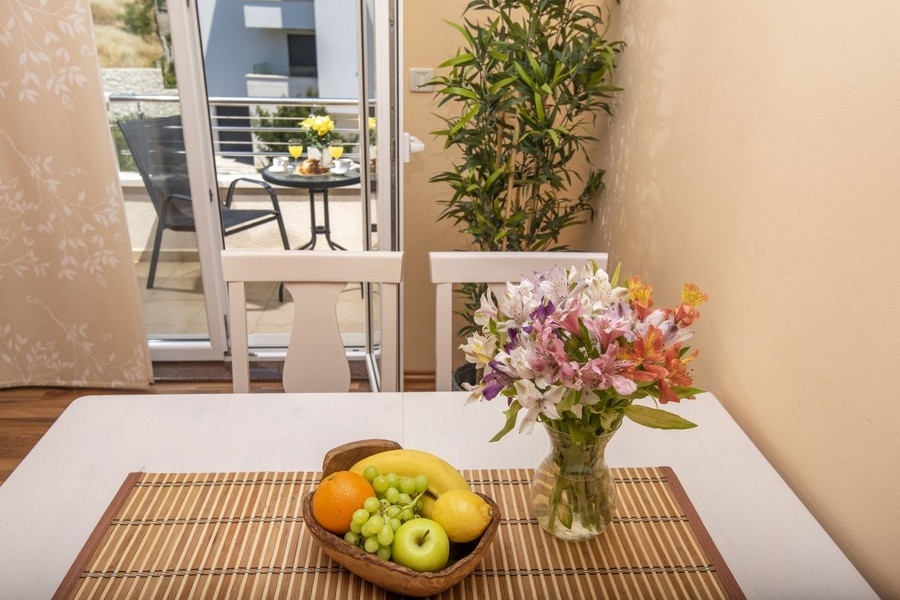Dining area with access to the balcony