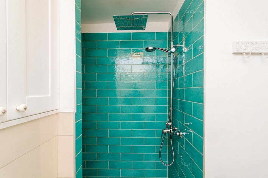 Modern bathroom with shower