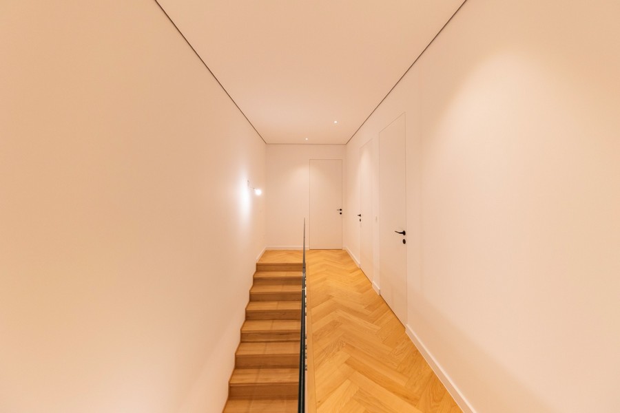 Hall on the upper floor with high-quality wooden floors