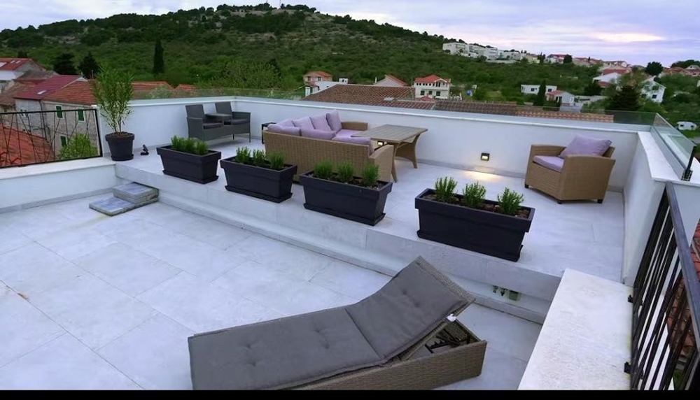 Cozy roof terrace of house H3887 on Murter