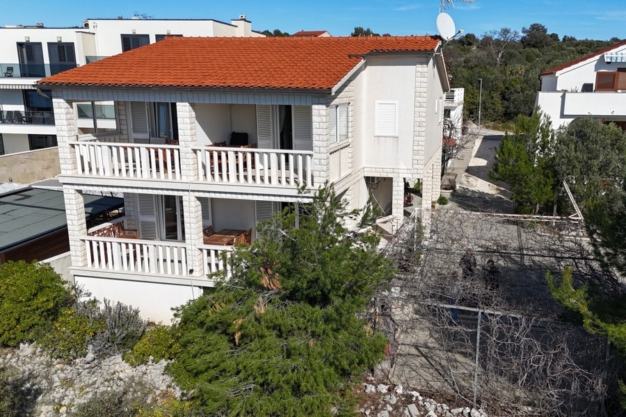 Mediterranean house with balcony and sea view in Dalmatia