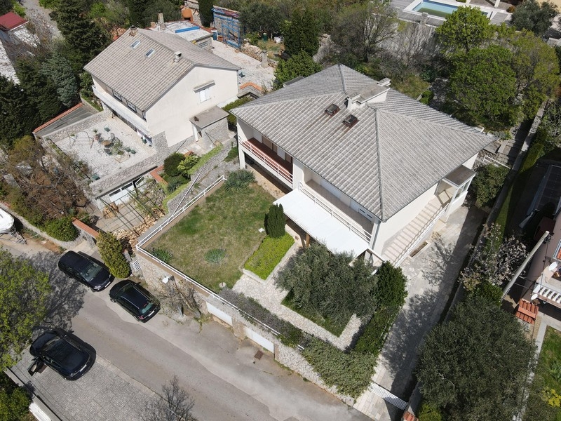 House Croatia semi-detached house aerial view garden plot
