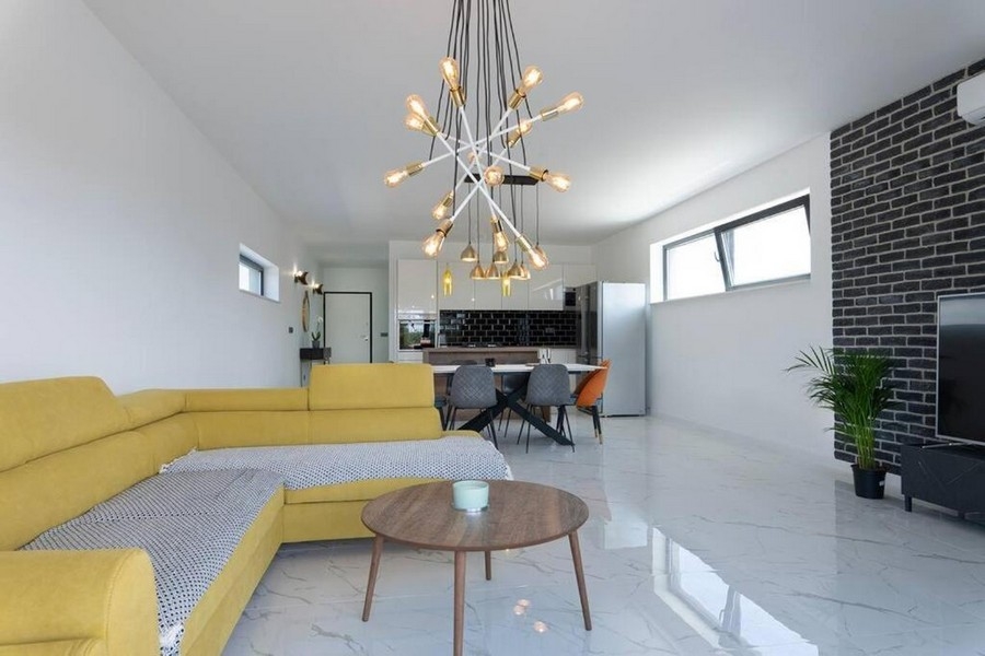 Living room with modern furniture