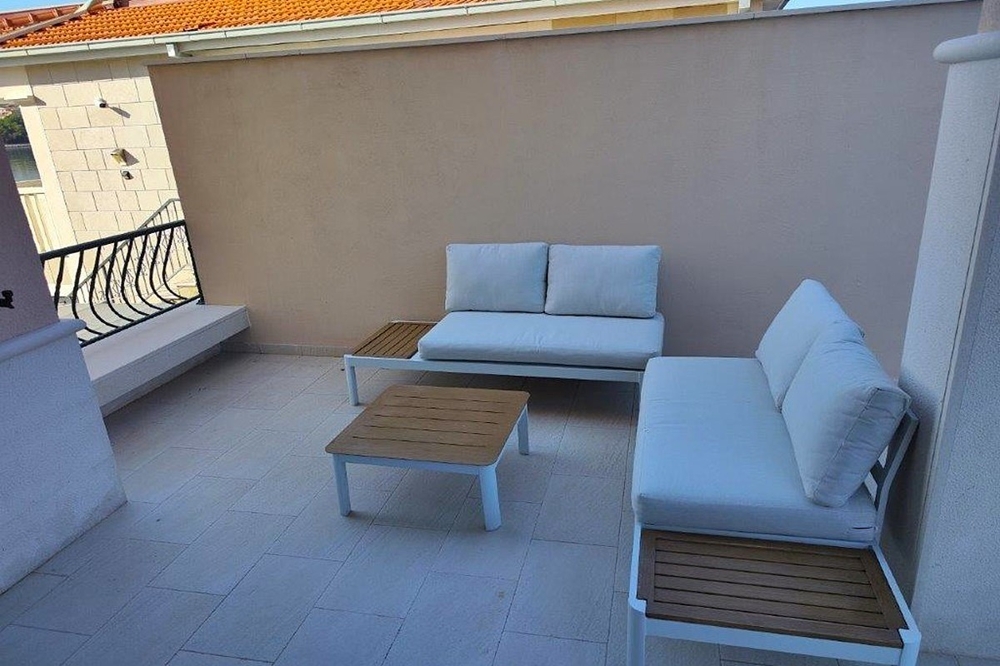 Terrace with lounge furniture and seating area