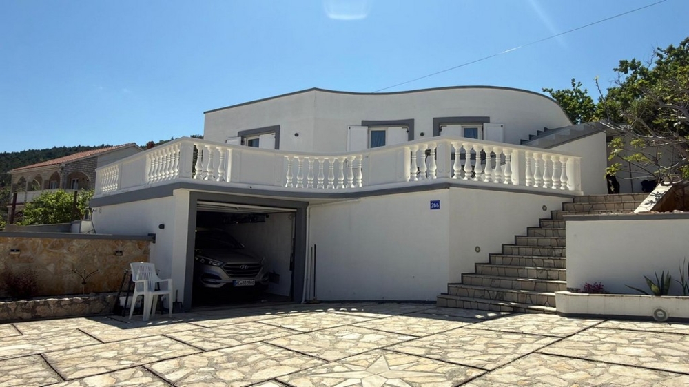 House near the sea in Vinjerac, Croatia.