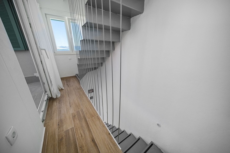 Staircase in the house with a modern design