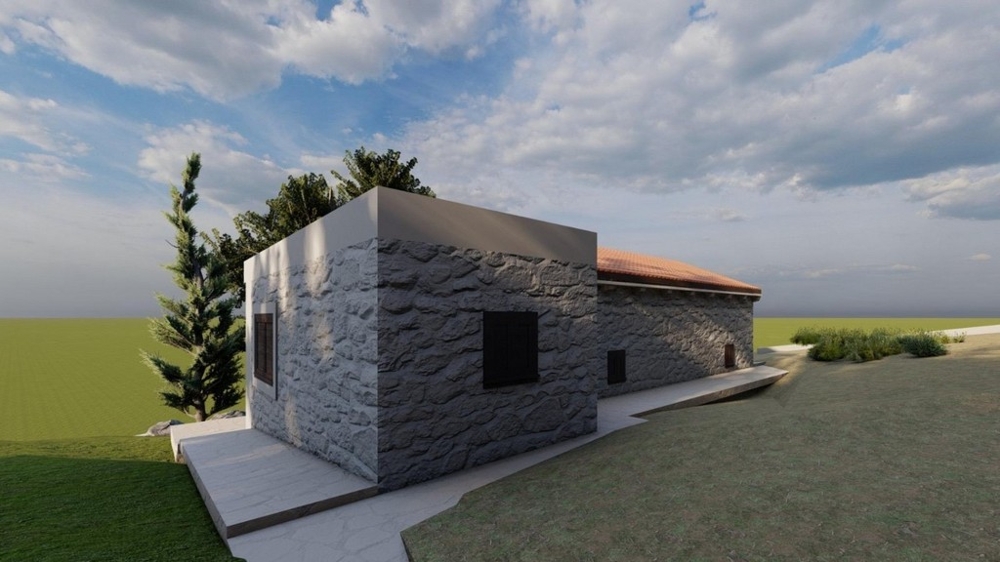 Mediterranean house with newly designed facade and surroundings