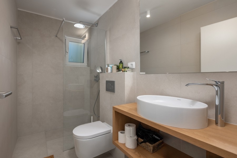 Modern bathroom with shower