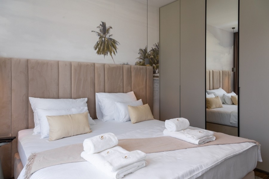 Bedroom with built-in wardrobe