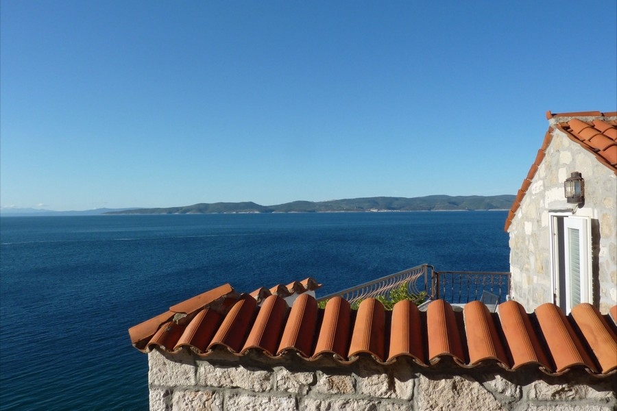 Stone house right by the sea in Croatia.