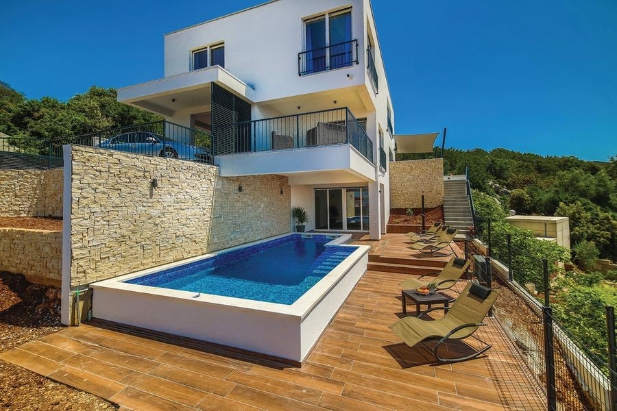 Modern villa with swimming pool and sun terrace