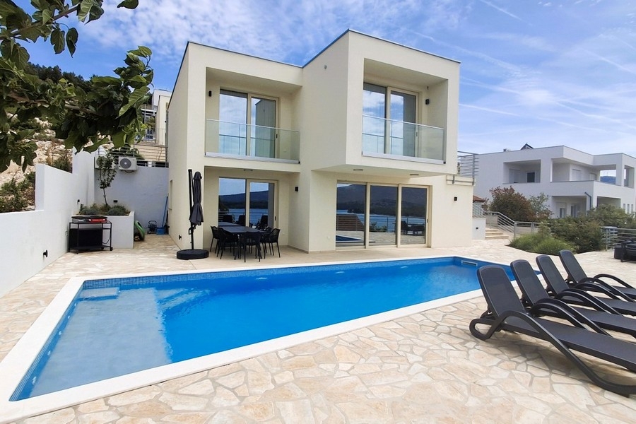 Modern villa with pool in Croatia.