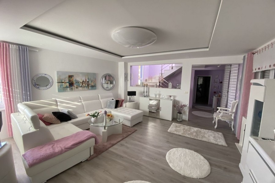 Bright living room with modern furnishings