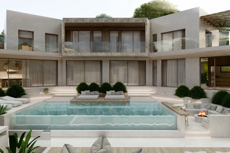 Modern luxury villa with pool and Mediterranean design in Croatia
