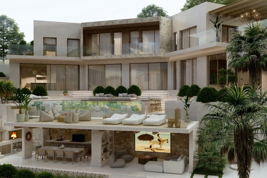 Exclusive villa with pool terrace and lounge area in Croatia