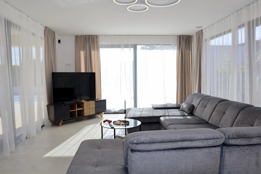 Open living area with modern furnishings