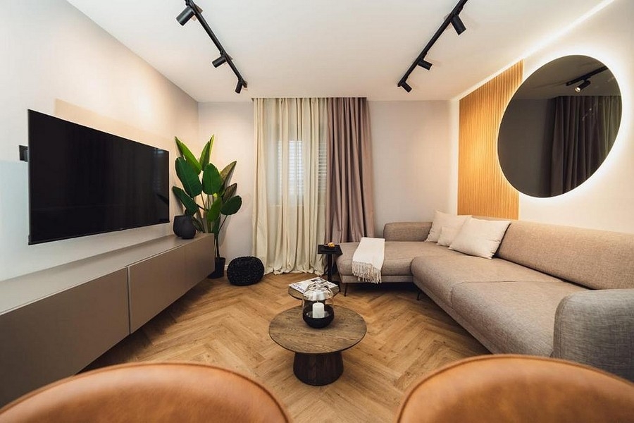 Modern living room with stylish furnishings