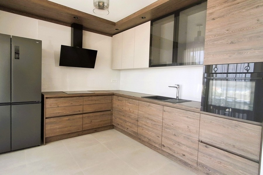 Modern kitchen with built-in appliances