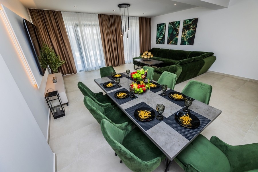 Living area with modern furnishings