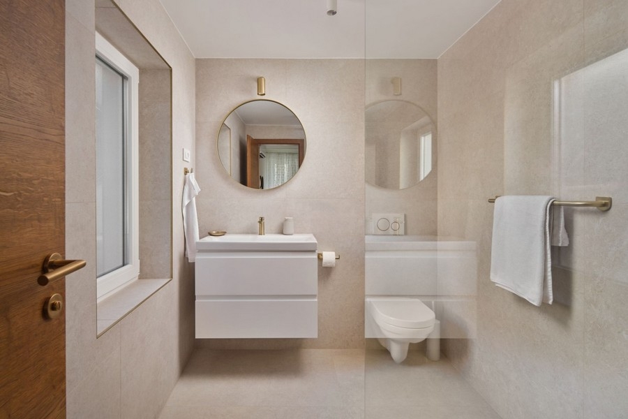 Modern bathroom with shower