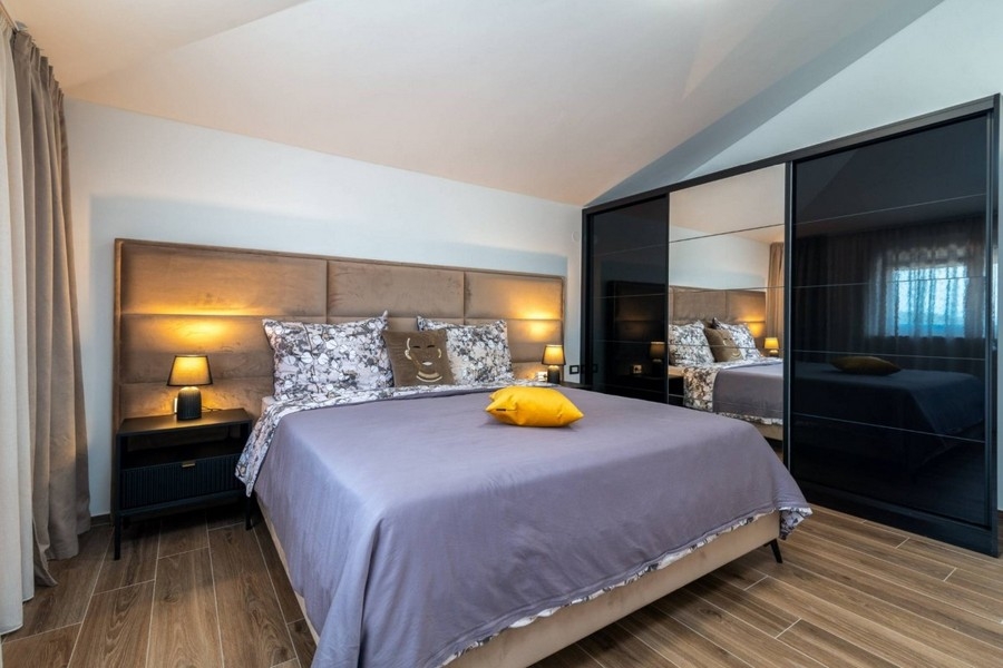 Bedroom with large wardrobe
