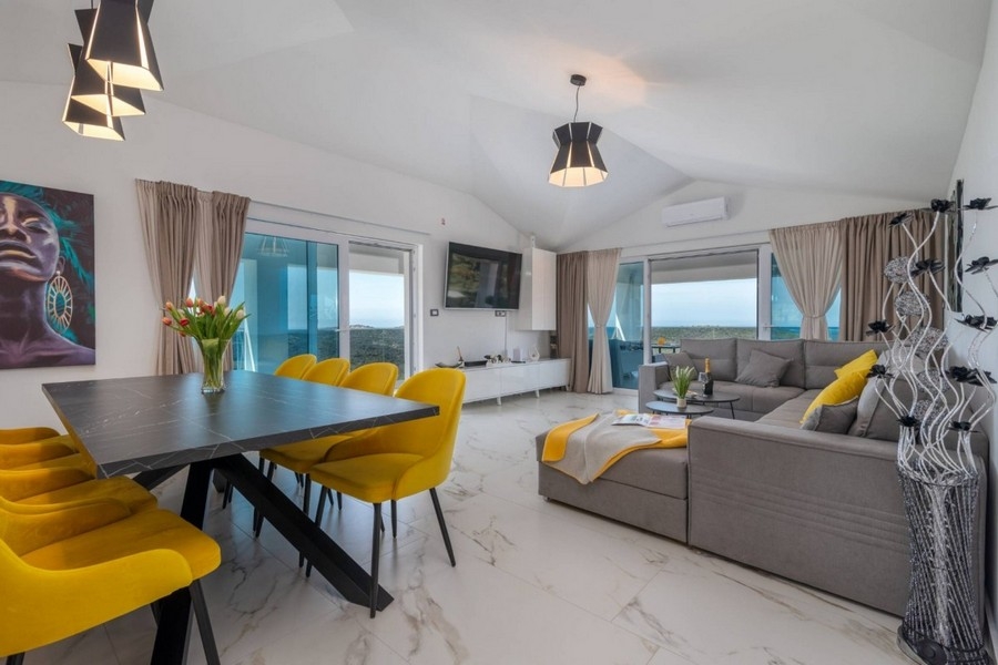Open living space with modern furnishings