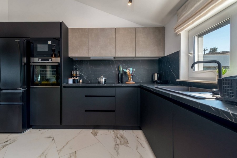 Modern kitchen with cooking island