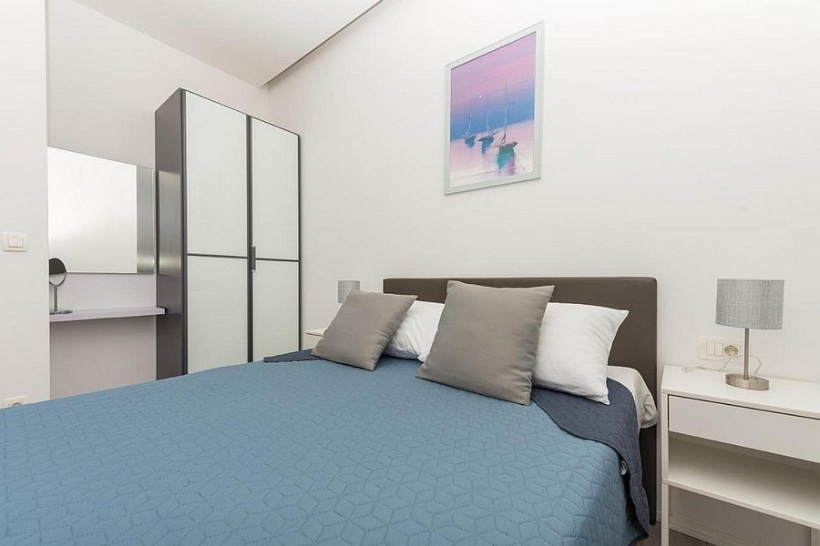 Modern bedroom with wardrobe
