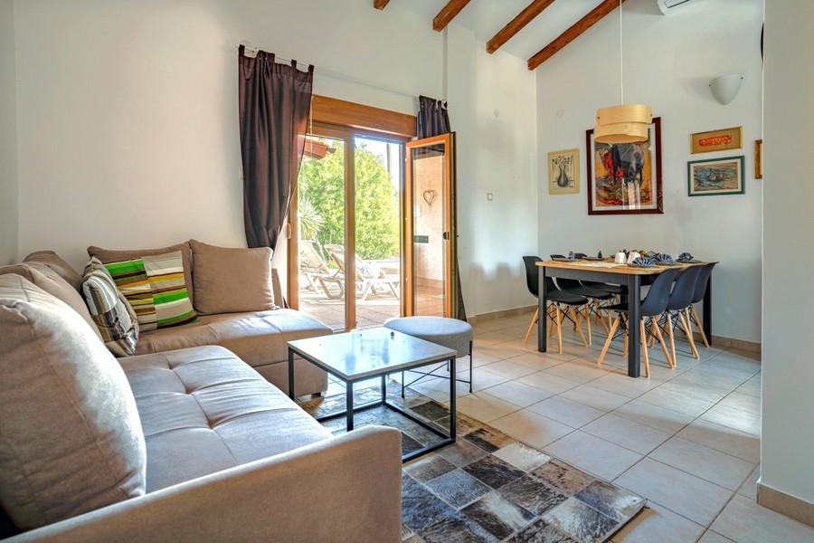 Living room with dining area
